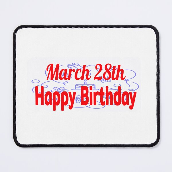 Item preview, March 28th, Happy birthday  designed and sold by Sujinthaiart.