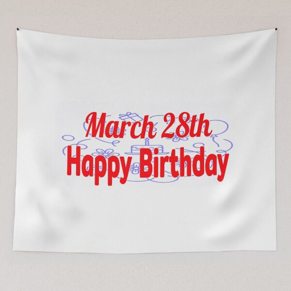 Item preview, March 28th, Happy birthday  designed and sold by Sujinthaiart.