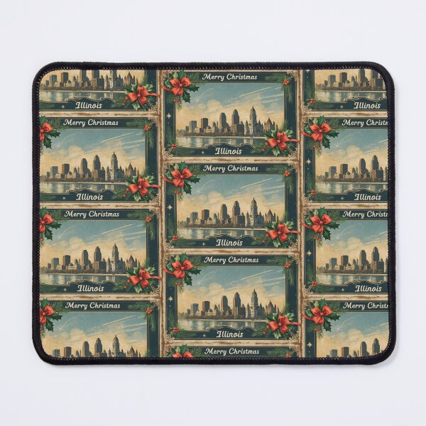 Item preview, Merry Christmas From Illinois USA Postcard Greetings Retro Travel Vintage designed and sold by TravelPostcardGems.