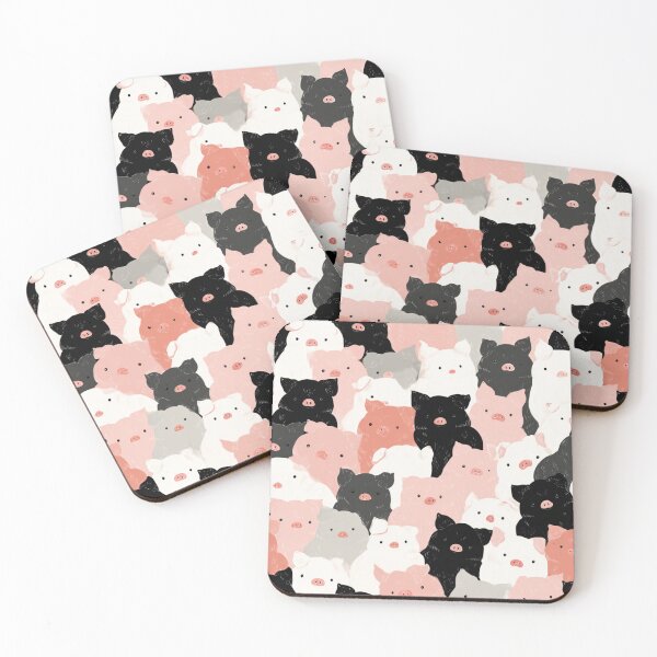 Item preview, Piglet Crowd Pattern: Pop Art Minimalist Pig Repeat Design designed and sold by casualnature.