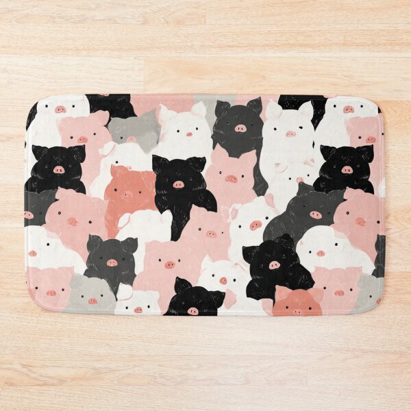 Item preview, Piglet Crowd Pattern: Pop Art Minimalist Pig Repeat Design designed and sold by casualnature.