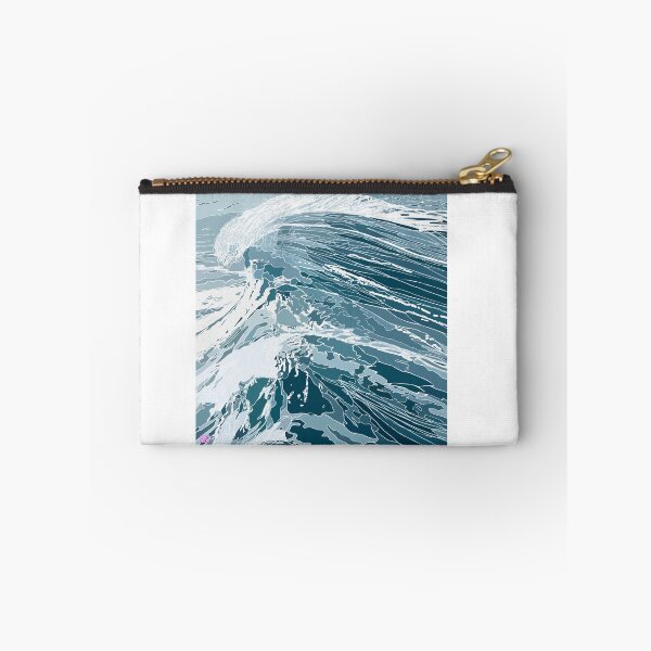 Item preview, Powerful wave crashing onto Porthmeor Beach, St Ives Cornwall -from an original artwork by ArtKara  designed and sold by artkarapainting.