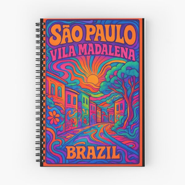 Item preview, São Paulo - Vila Madalena Psychedelic Travel Poster - 70s Retro Art designed and sold by Cosmopolis.
