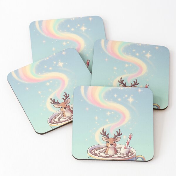 Item preview, Reindeer in Rainbow Hot Cocoa designed and sold by Itsheartshop.
