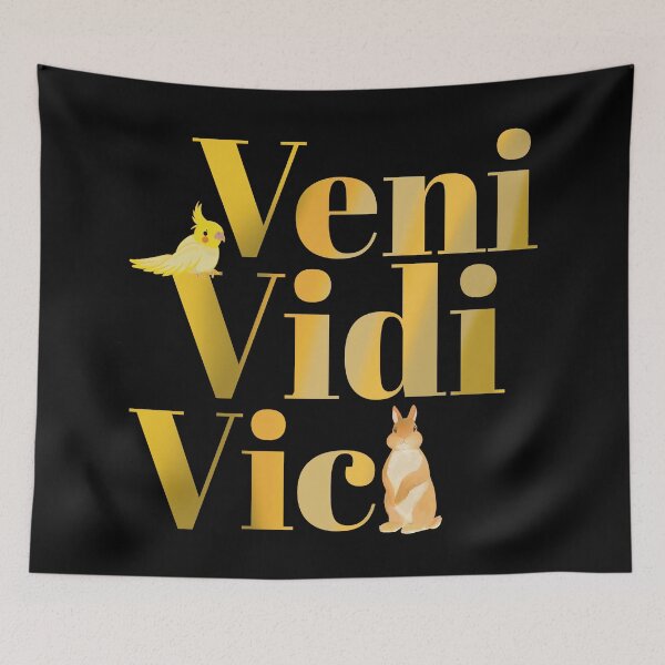 Item preview, Veni Vidi Vici with cockatiel and bunny designed and sold by tayaan.