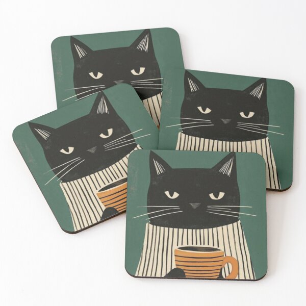 Item preview, Coffee Cat Wall Art  designed and sold by GraphicMondaze.