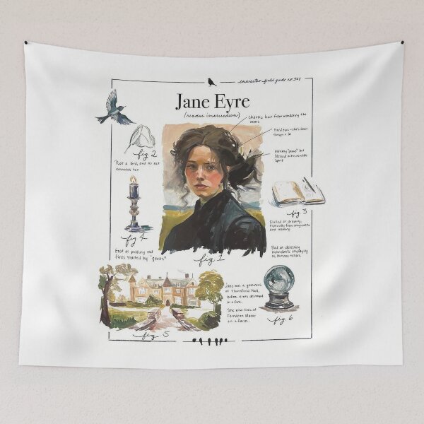 Item preview, Jane Eyre – Character Field Guide Illustration designed and sold by TT Design & Creative Studio.