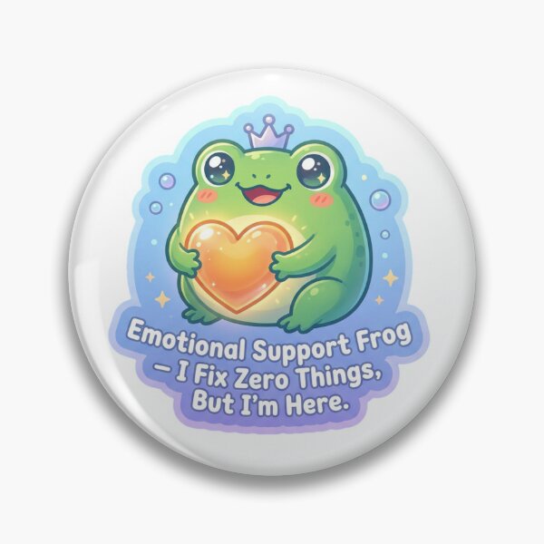 Item preview, Emotional Support Frog – Cute Heartwarming Kawaii Frog designed and sold by MTeesGA.