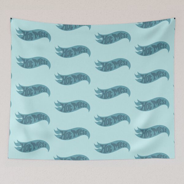Item preview, Hot mess - funny, retro, blue designed and sold by aziza-doodles.