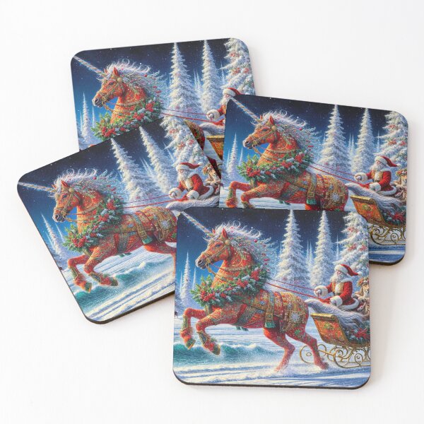Item preview, Festive Unicorn Sleigh designed and sold by M-Y-A-R-T-.
