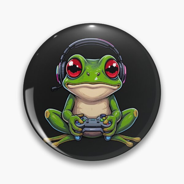 Item preview, Gamer Frog | RGB Cartoon Player designed and sold by ColorSplash123.