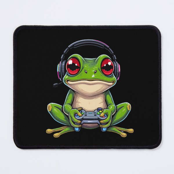 Item preview, Gamer Frog | RGB Cartoon Player designed and sold by ColorSplash123.