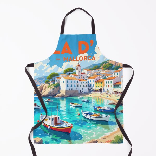 Item preview, Cala d’Or, Mallorca, Spain: Vintage-Style Painterly Travel Poster designed and sold by LSVart.