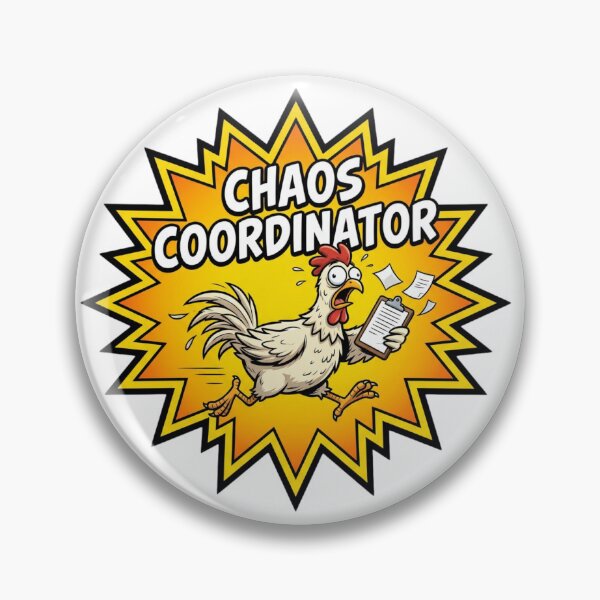 Item preview, Chaos Coordinator – Funny Cartoon Chicken Running designed and sold by MTeesGA.