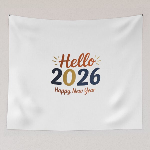 Item preview, Hello 2026 Happy New Year – Bold Festive Typography Design designed and sold by BABUSHOP5.