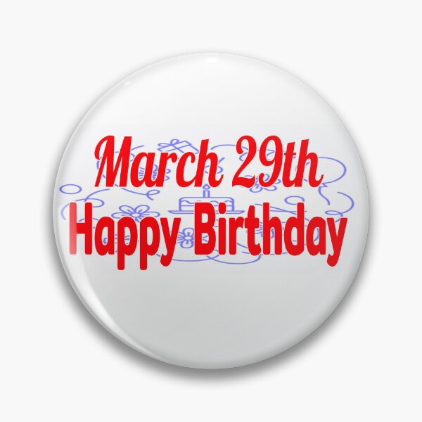 Item preview, March 29th, Happy birthday  designed and sold by Sujinthaiart.