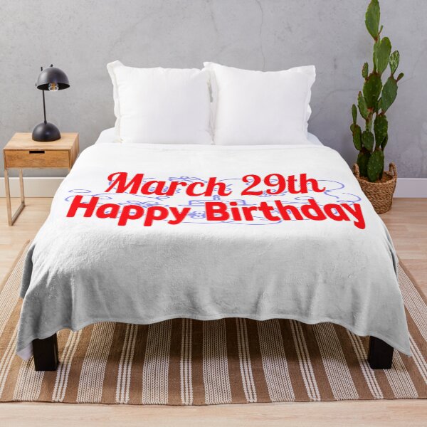 Item preview, March 29th, Happy birthday designed and sold by Sujinthaiart.