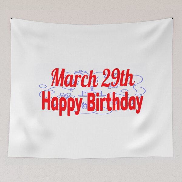 Item preview, March 29th, Happy birthday  designed and sold by Sujinthaiart.