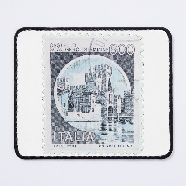 Item preview, Castello Scaligero Sirmione Italian Vintage Postage Stamp designed and sold by red-amber65.