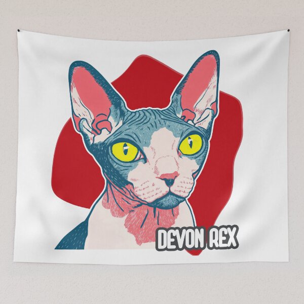 Item preview, Devon Rex Pop Art: Curly Whiskers and Bold Stare designed and sold by ForeverPrintsOK.