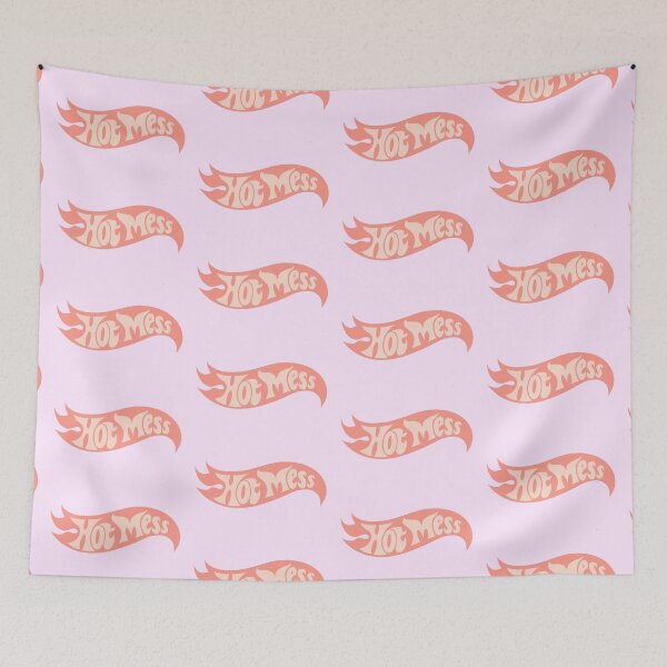 Item preview, Hot mess - funny, retro, pink designed and sold by aziza-doodles.