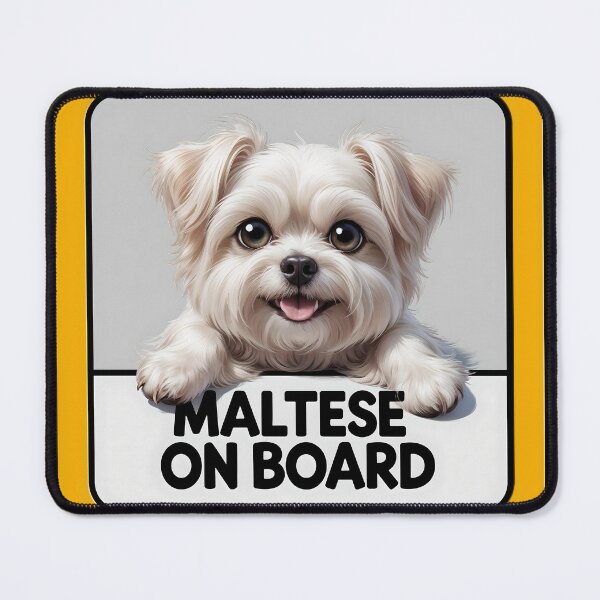 Item preview, Maltese On Board - Cute Dog Car Sign designed and sold by SolaoLab.