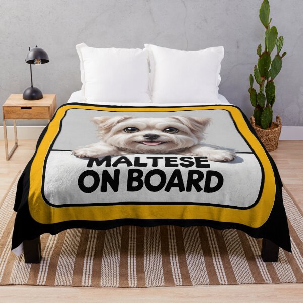 Item preview, Maltese On Board - Cute Dog Car Sign designed and sold by SolaoLab.