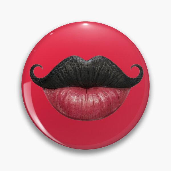 Item preview, Movember Kiss – black moustache lips designed and sold by It's all about SHE.