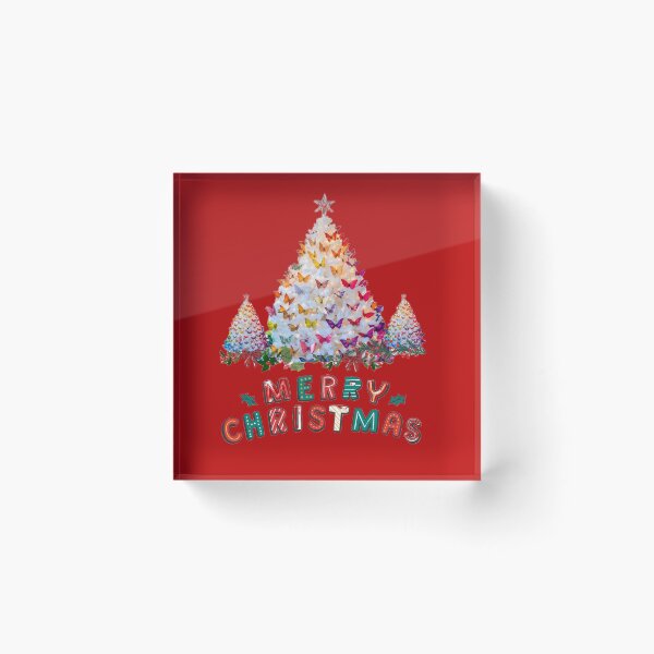 Item preview, Butterfly Christmas Tree| Colorful Christmas tree  Merry  Christmas designed and sold by Brewgoodness.