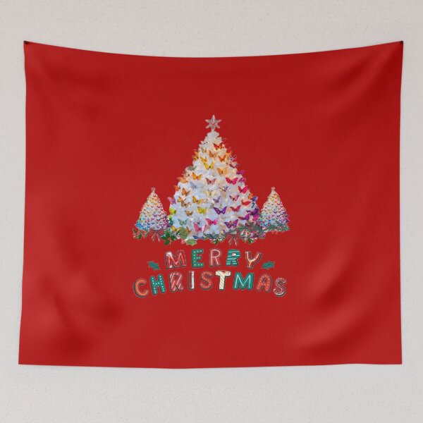 Item preview, Butterfly Christmas Tree| Colorful Christmas tree  Merry  Christmas designed and sold by Brewgoodness.