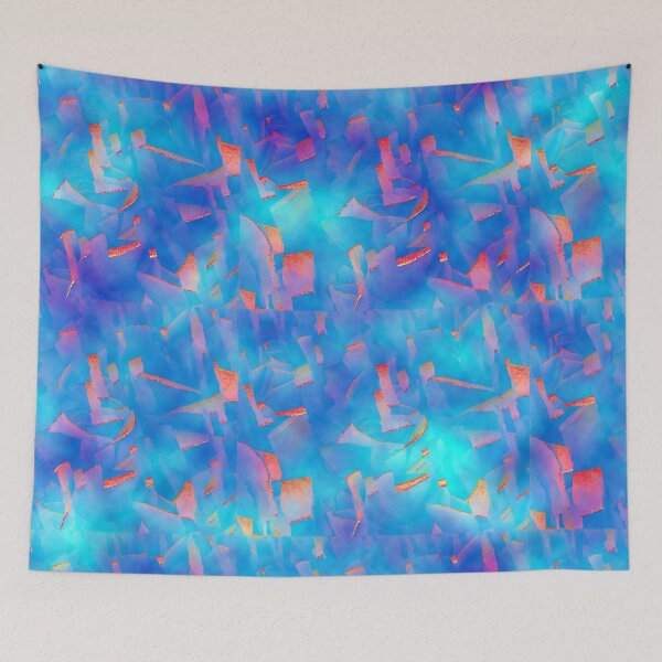Item preview, Kaleidoscopic depth in cyan designed and sold by Sigtrix.