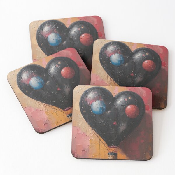Item preview, Heart-shaped balloon in abstract oil painting designed and sold by Mianku | Für das Leben.