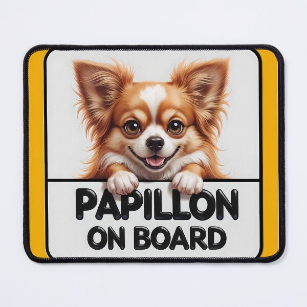 Item preview, Papillon On Board - Cute Dog Car Sign designed and sold by SolaoLab.
