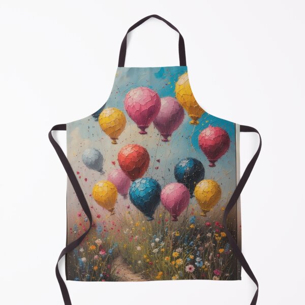 Item preview, Colorful balloons above a flower path designed and sold by Mianku | Für das Leben.