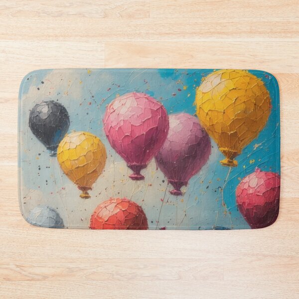 Item preview, Colorful balloons above a flower path designed and sold by Mianku | Für das Leben.