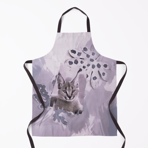 Item preview, CARACAL IN LEAVES IN SHADES OF DUSTY PURPLE, DUSTY VIOLET, DUSTY BLUE AND GREY designed and sold by Most1234.