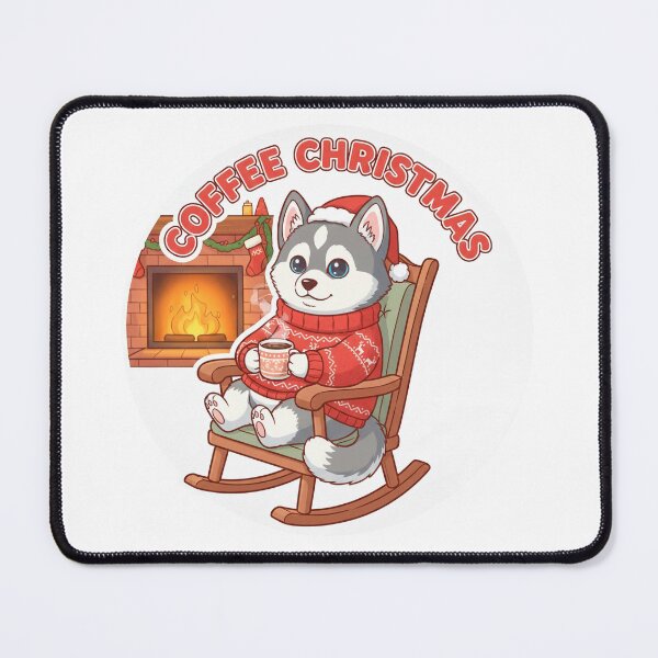 Item preview, Cozy Husky Coffee Christmas designed and sold by Astraskal.