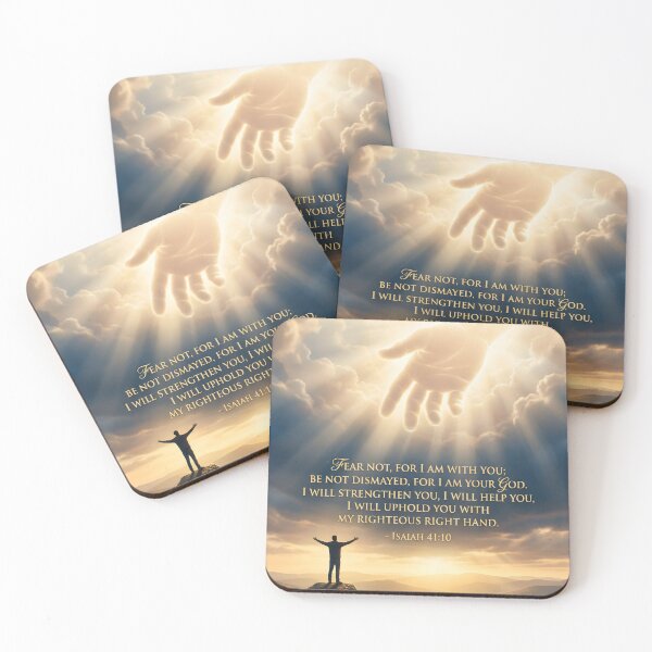 Item preview, Scripture Poster – Isaiah 41:10 Inspirational Wall Art designed and sold by AbstractAuraArt.