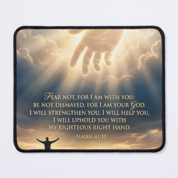 Item preview, Scripture Poster – Isaiah 41:10 Inspirational Wall Art designed and sold by AbstractAuraArt.
