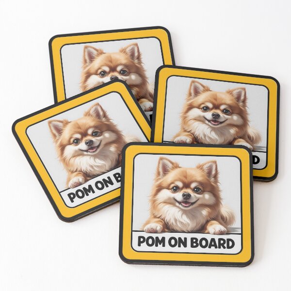 Item preview, Pom On Board - Cute Pomeranian Spitz Dog Car Sign designed and sold by SolaoLab.