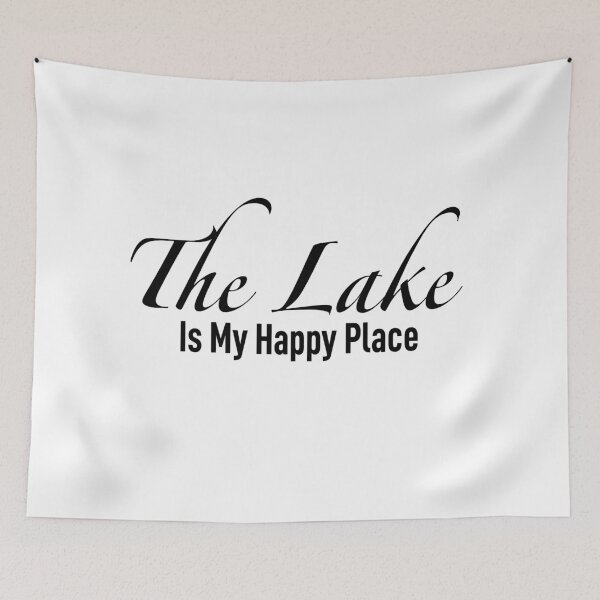 Item preview, The Lake Is My Happy Place Funny Quote Outdoor Nature Humor Gift Idea for Camping and Fishing Lovers designed and sold by karibov.
