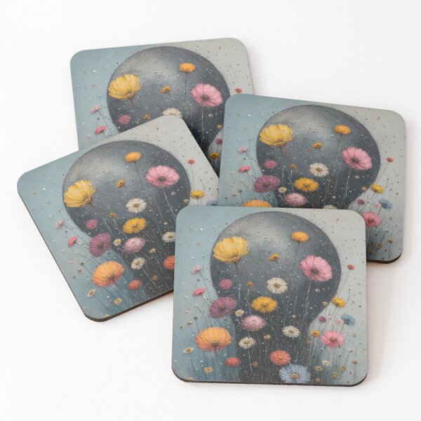 Item preview, A field of flowers against a darkening sky designed and sold by Mianku | Für das Leben.