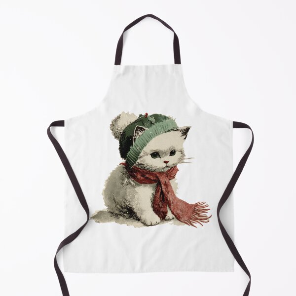Item preview, Vintage festive kitten designed and sold by MendaciousMina.
