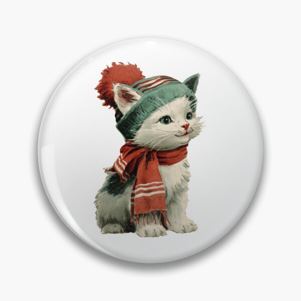 Item preview, Vintage festive kitten designed and sold by MendaciousMina.