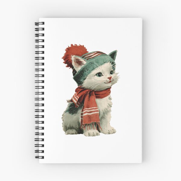 Item preview, Vintage festive kitten designed and sold by MendaciousMina.