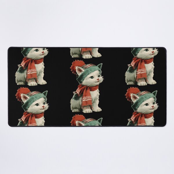 Item preview, Vintage festive kitten designed and sold by MendaciousMina.