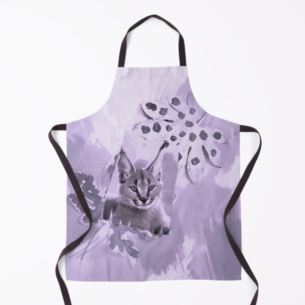 Item preview, CARACAL IN LEAVES IN SHADES OF DUSTY PURPLE, BLUE AND VIOLET designed and sold by Most1234.