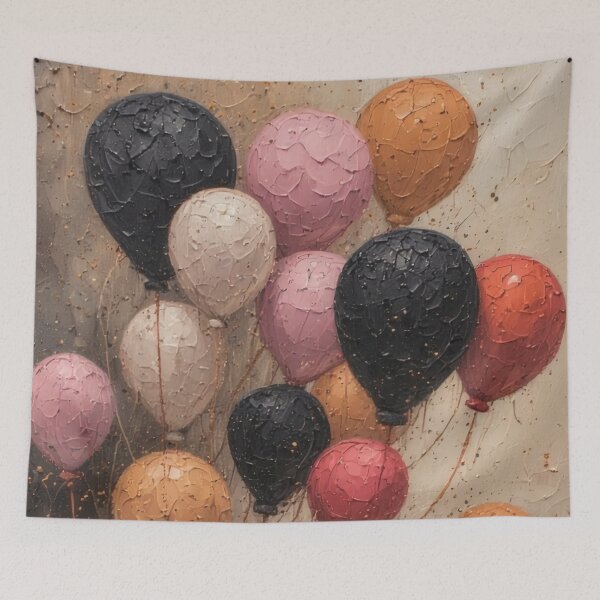 Item preview, Balloons in textured, colorful paintings designed and sold by Mianku | Für das Leben.