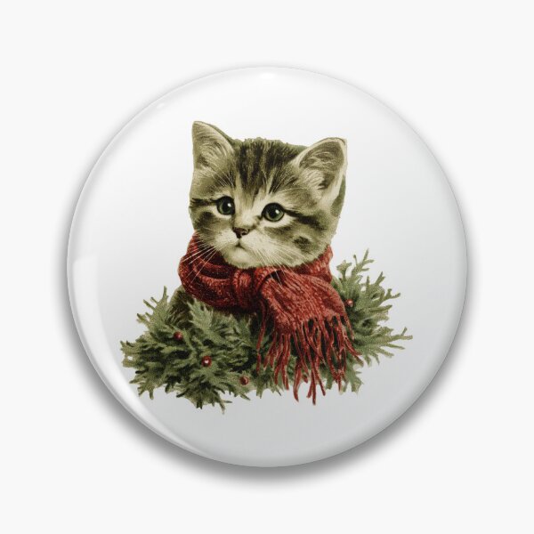Item preview, Vintage festive kitten designed and sold by MendaciousMina.