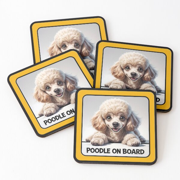 Item preview, Poodle On Board - Cute Dog Car Sign designed and sold by SolaoLab.